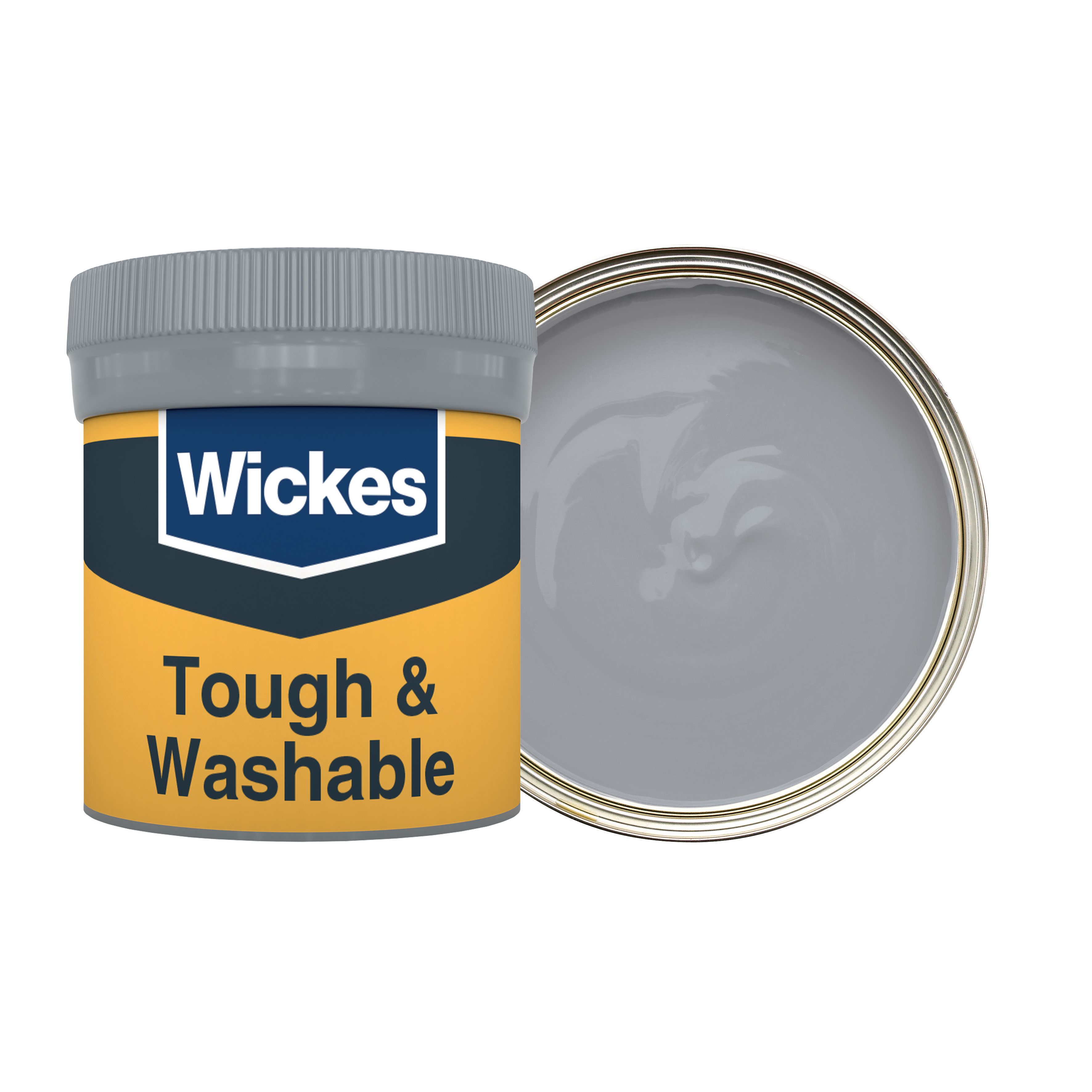 Wickes Tough & Washable Matt Emulsion Paint Tester Pot - Pewter No.220 - 50ml