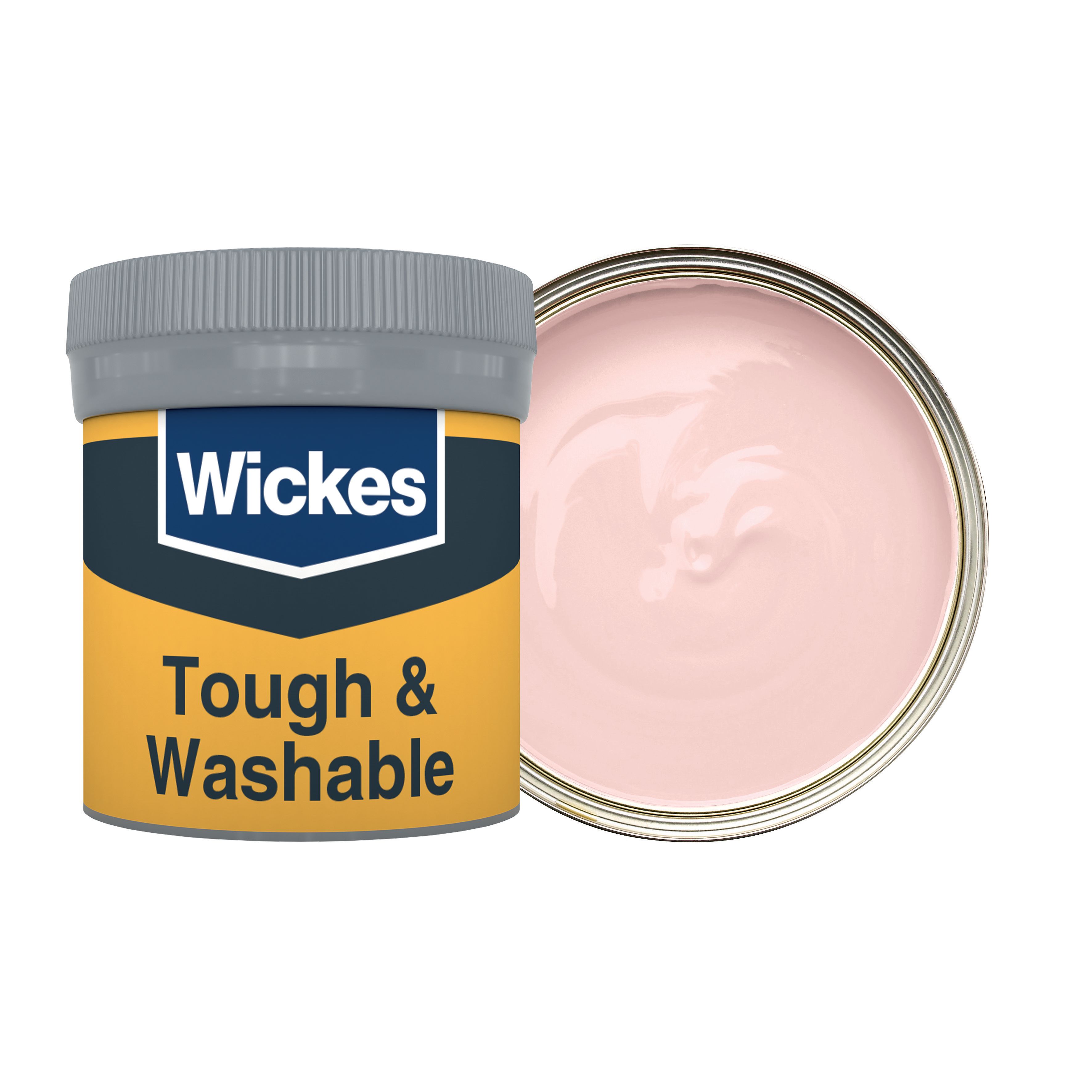 Image of Wickes Tough & Washable Matt Emulsion Paint Tester Pot - Poetic Pink No.605 - 50ml