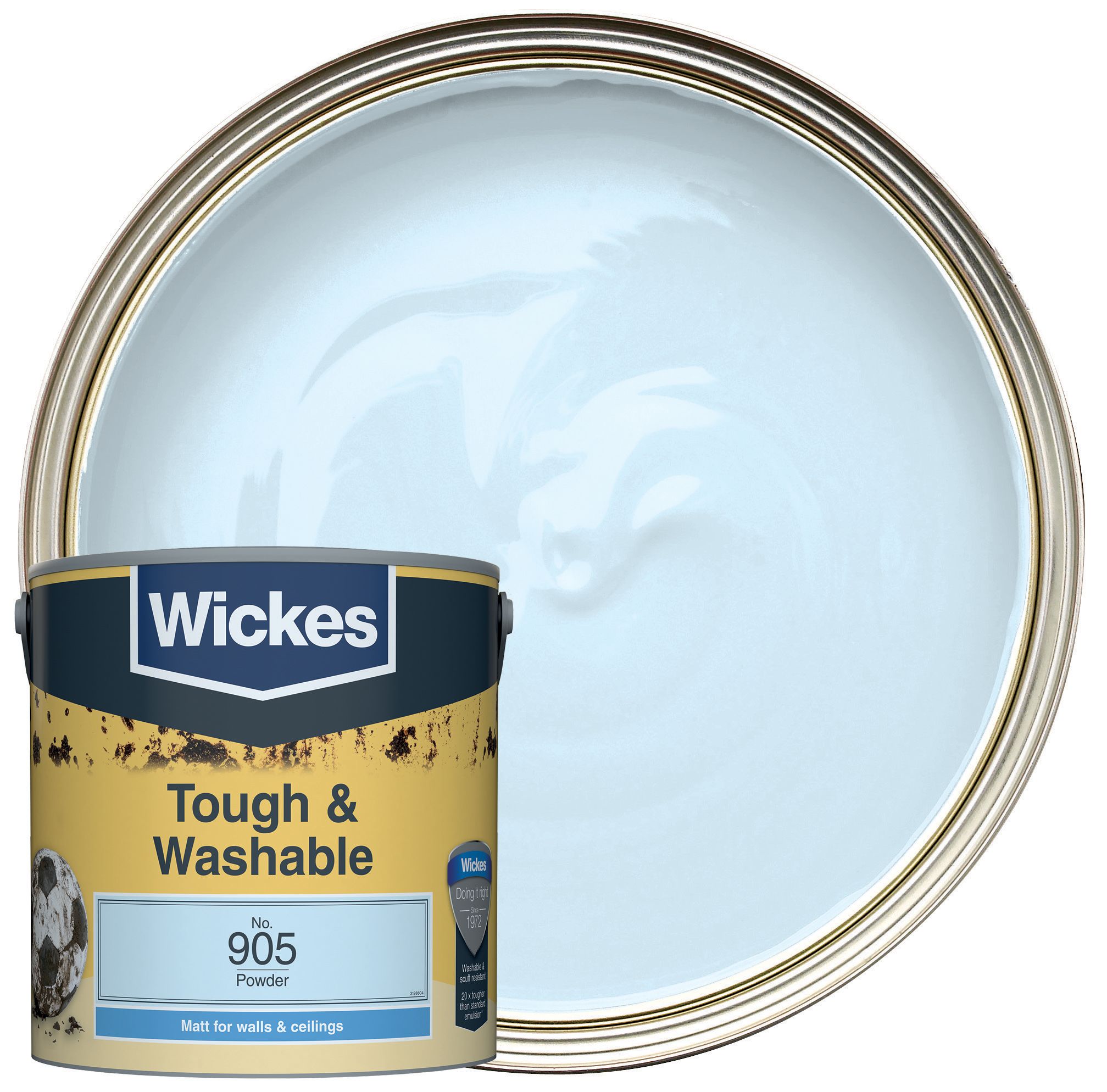 Wickes Tough & Washable Matt Emulsion Paint - Powder No.905 - 2.5L