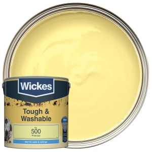 Wickes Tough & Washable Matt Emulsion Paint - Primrose No.500 - 2.5L