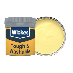 Wickes Tough & Washable Matt Emulsion Paint Tester Pot - Primrose No.500 - 50ml