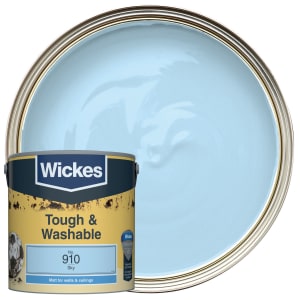 Wickes Tough & Washable Matt Emulsion Paint - Sky No.910 - 2.5L