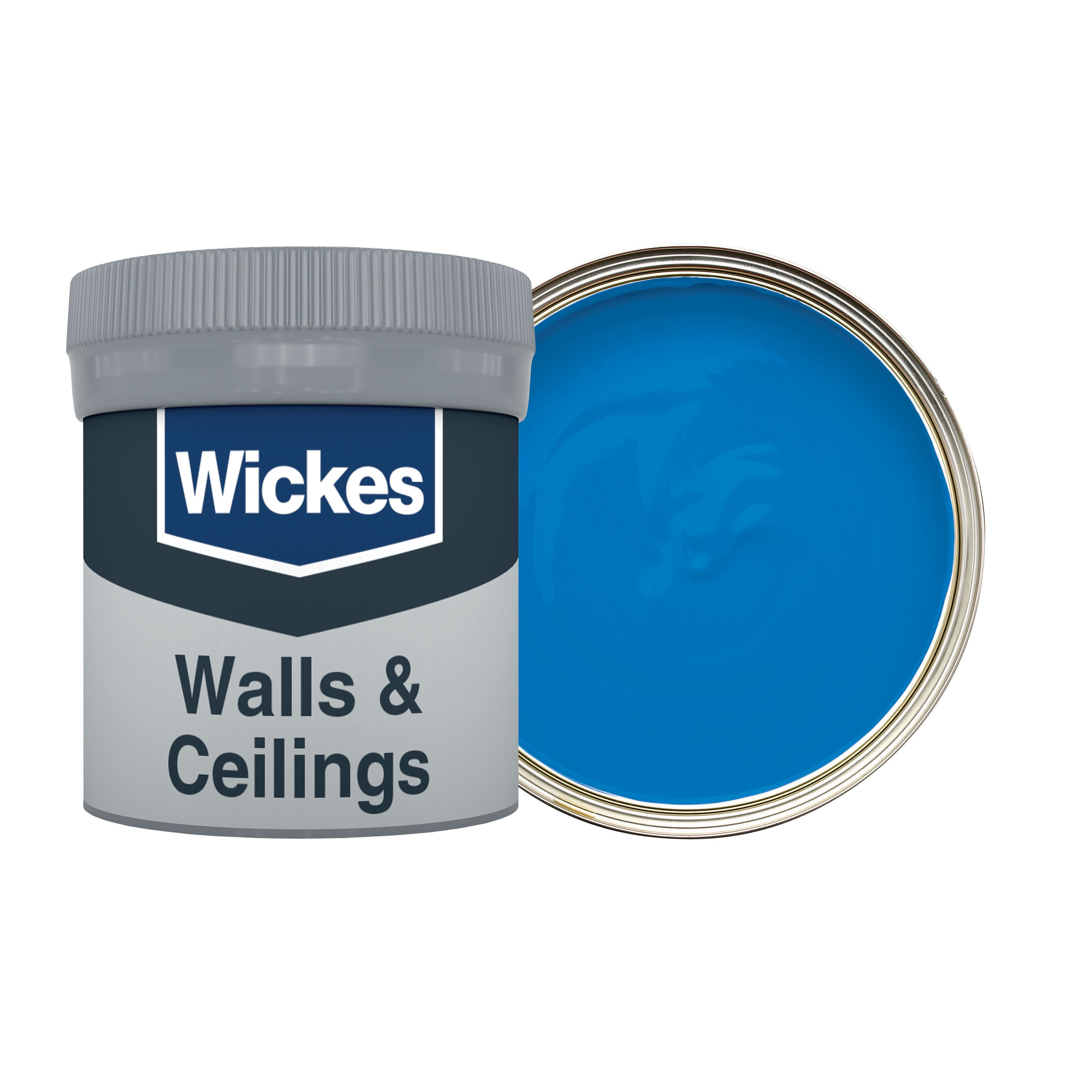 Wickes Vinyl Matt Emulsion Paint Tester Pot - Brilliant Blue No.955 - 50ml