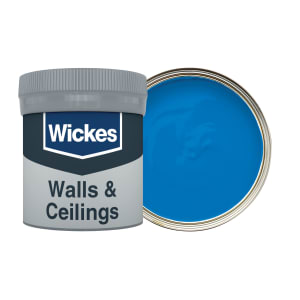 Wickes Brilliant Blue - No. 955 Vinyl Matt Emulsion Paint Tester Pot - 50ml