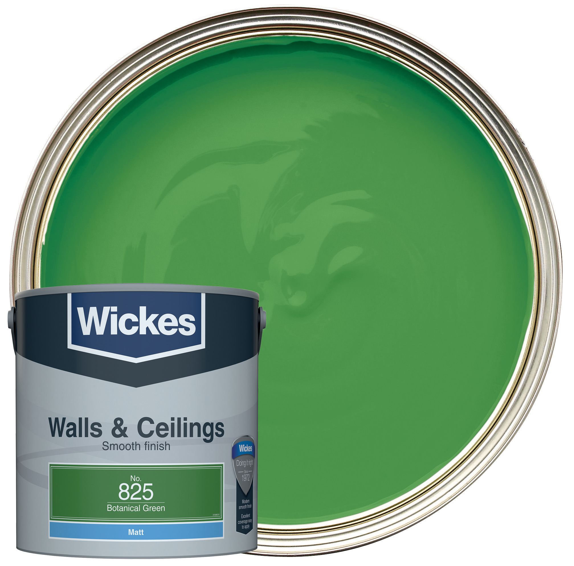 Wickes Vinyl Matt Emulsion Paint - Botanical Green No.825 - 2.5L