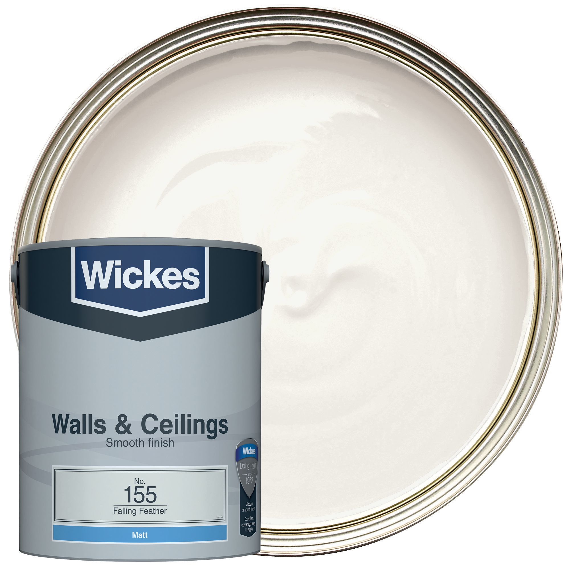 Wickes Vinyl Matt Emulsion Paint - Falling Feather No.155 - 5L