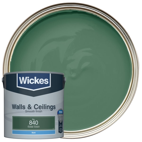 Wickes Estate Green - No.840 Vinyl Matt Emulsion Paint - 2.5L