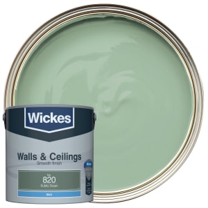 Wickes Vinyl Matt Emulsion Paint - Subtly Green No.820 - 2.5L