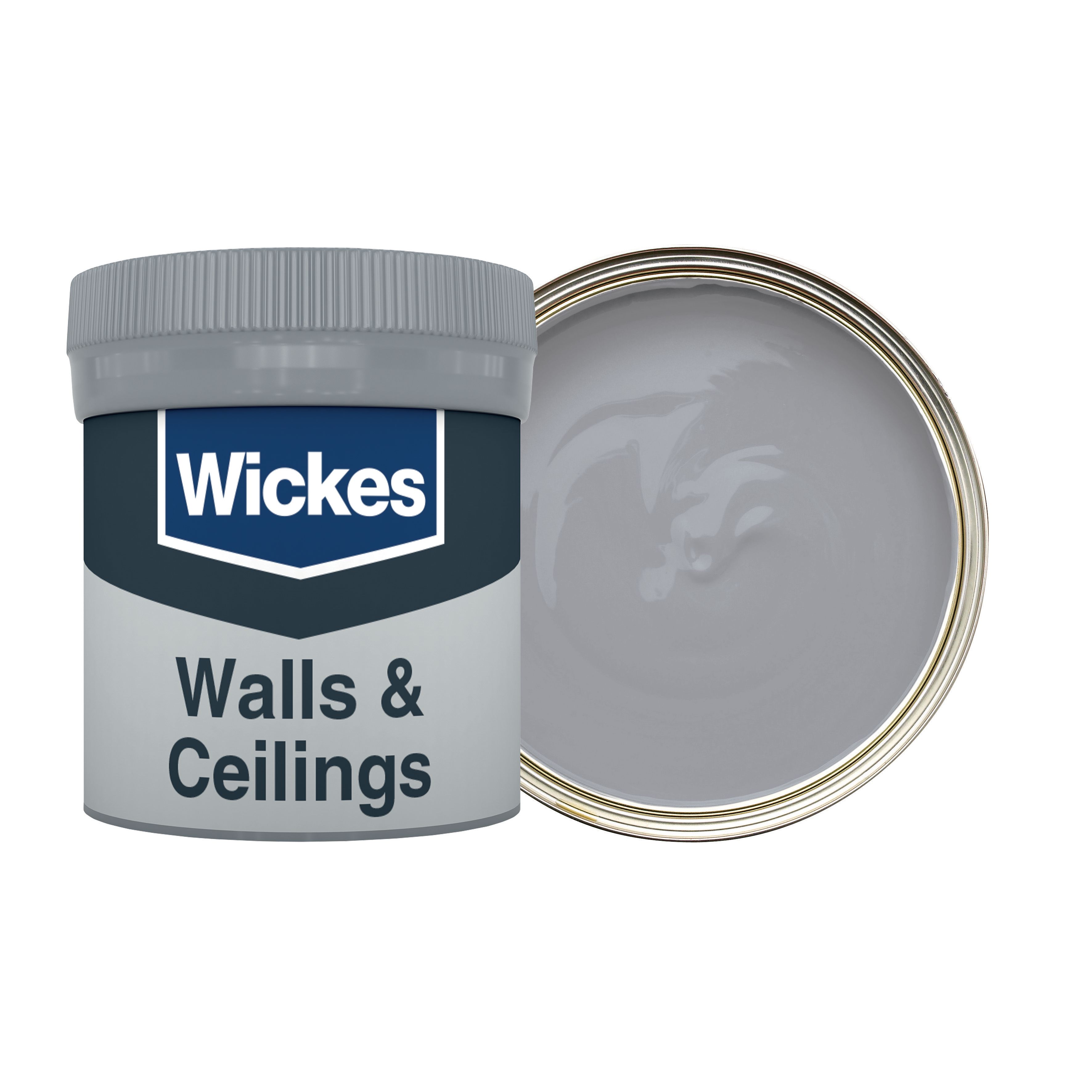 Wickes Vinyl Matt Emulsion Paint Tester Pot - Pewter No.220 - 50ml