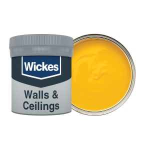 Wickes Vinyl Matt Emulsion Paint Tester Pot - Saffron No.520 - 50ml