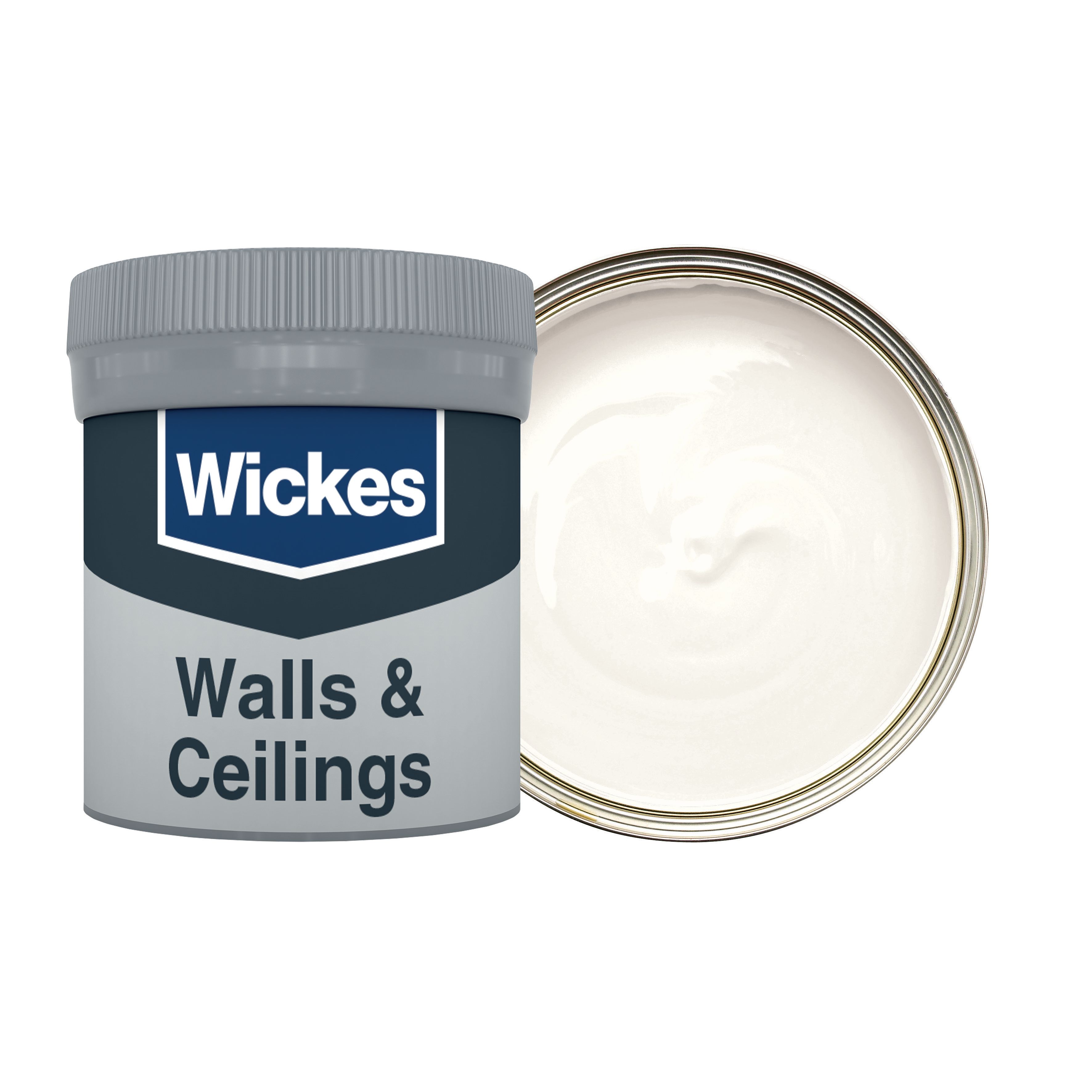 Wickes Vinyl Matt Emulsion Paint Tester Pot - Frosted White No.135 - 50ml