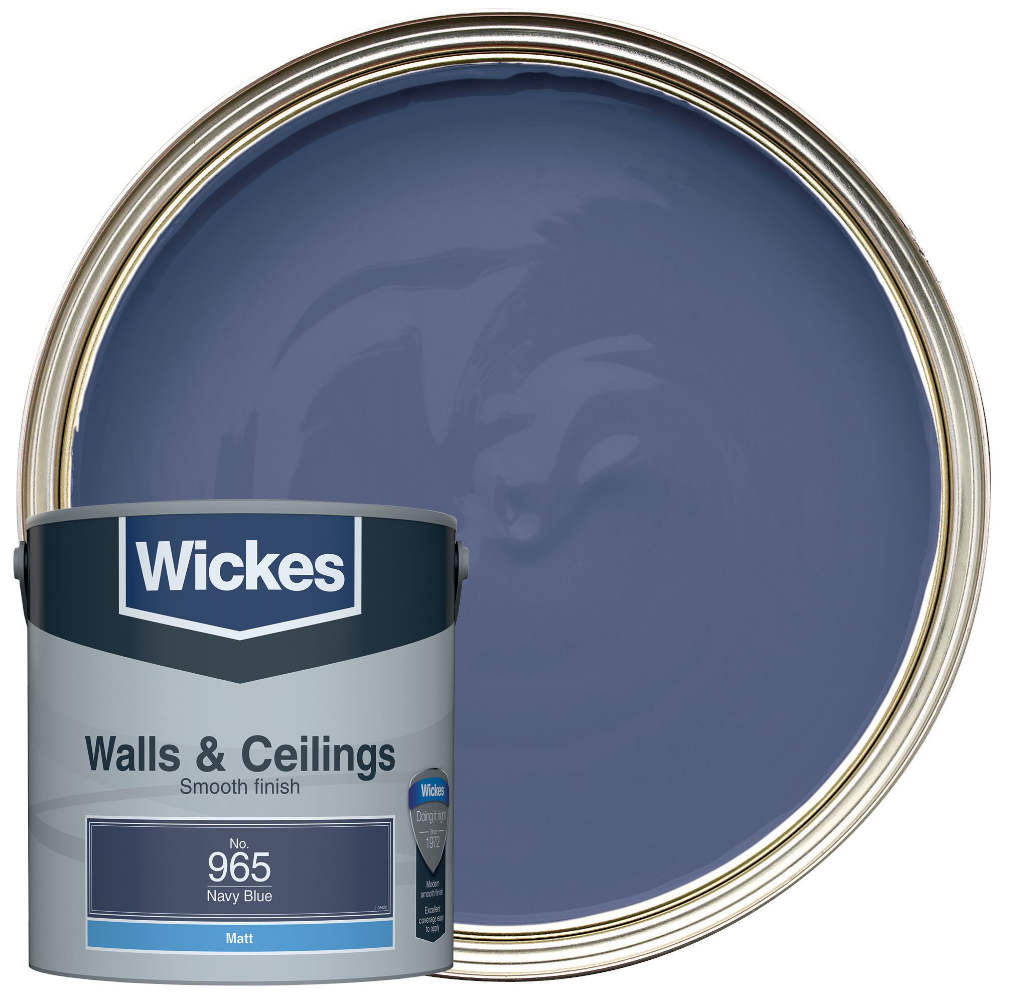 Wickes Vinyl Matt Emulsion Paint - Navy Blue