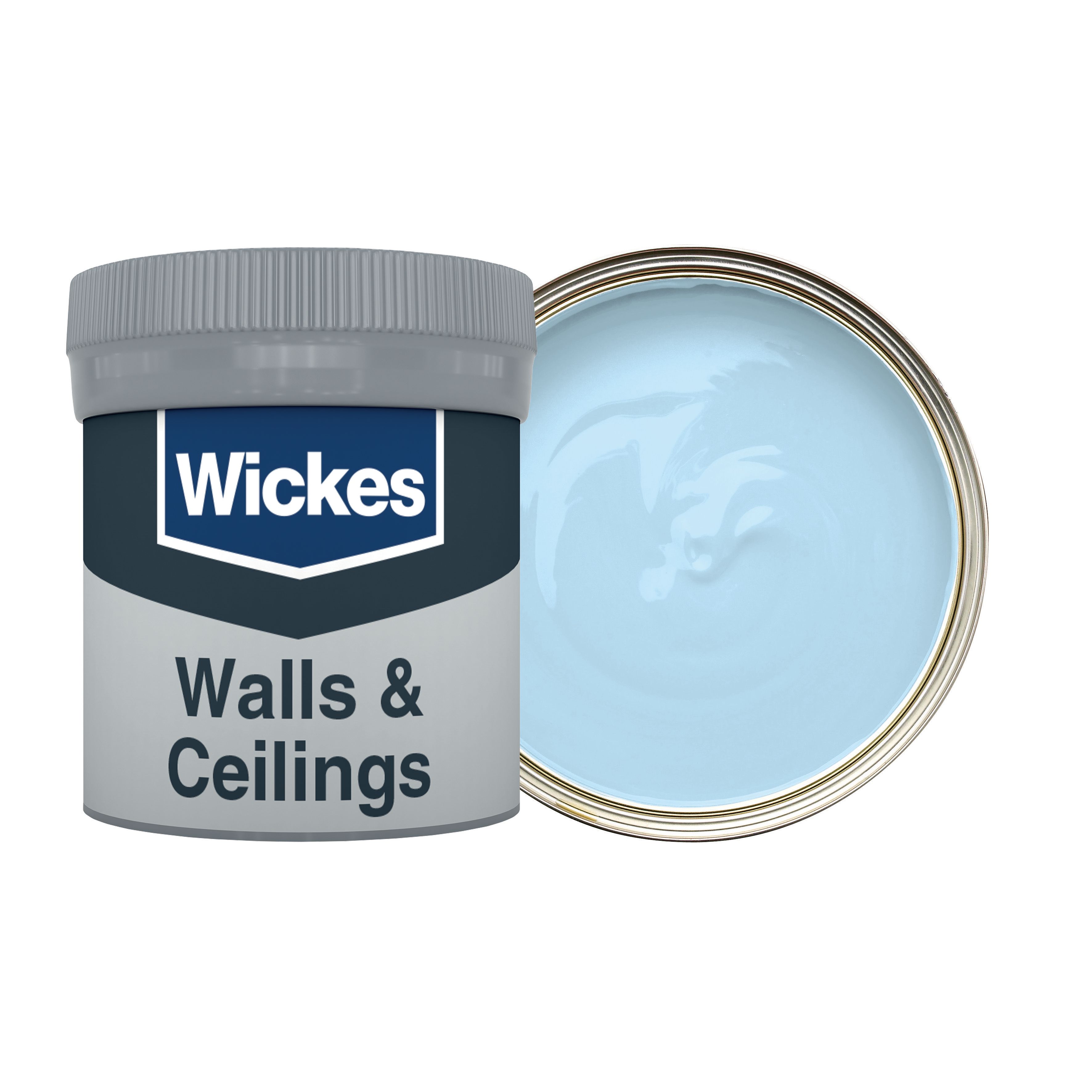 Image of Wickes Vinyl Matt Emulsion Paint Tester Pot - Sky No.910 - 50ml