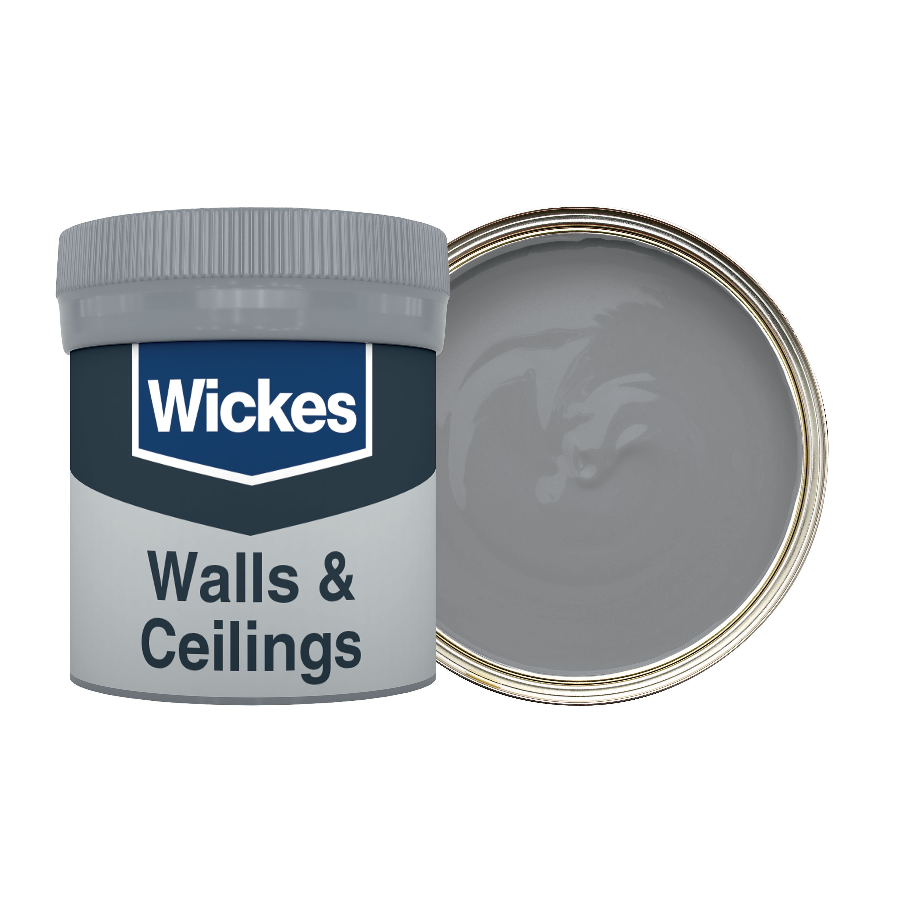 Wickes Vinyl Matt Emulsion Paint Tester Pot - Slate No.235 - 50ml