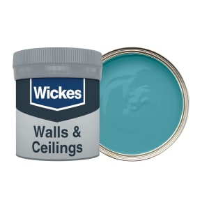 Wickes Vinyl Matt Emulsion Paint Tester Pot - Teal No.940 - 50ml