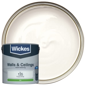 Wickes Vinyl Silk Emulsion Paint - Frosted White No.135 - 2.5L