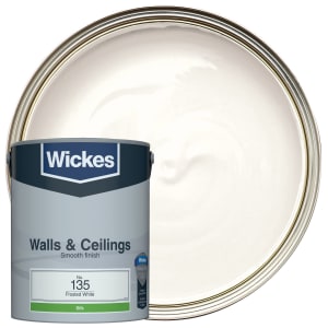 Wickes Frosted White - No. 135 Vinyl Silk Emulsion Paint - 5L