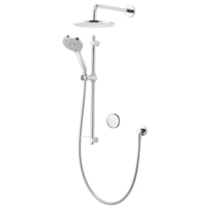 Aqualisa Unity Q Smart Divert Concealed Gravity Pumped Shower with Wall Fixed Shower Head & Bath Filler