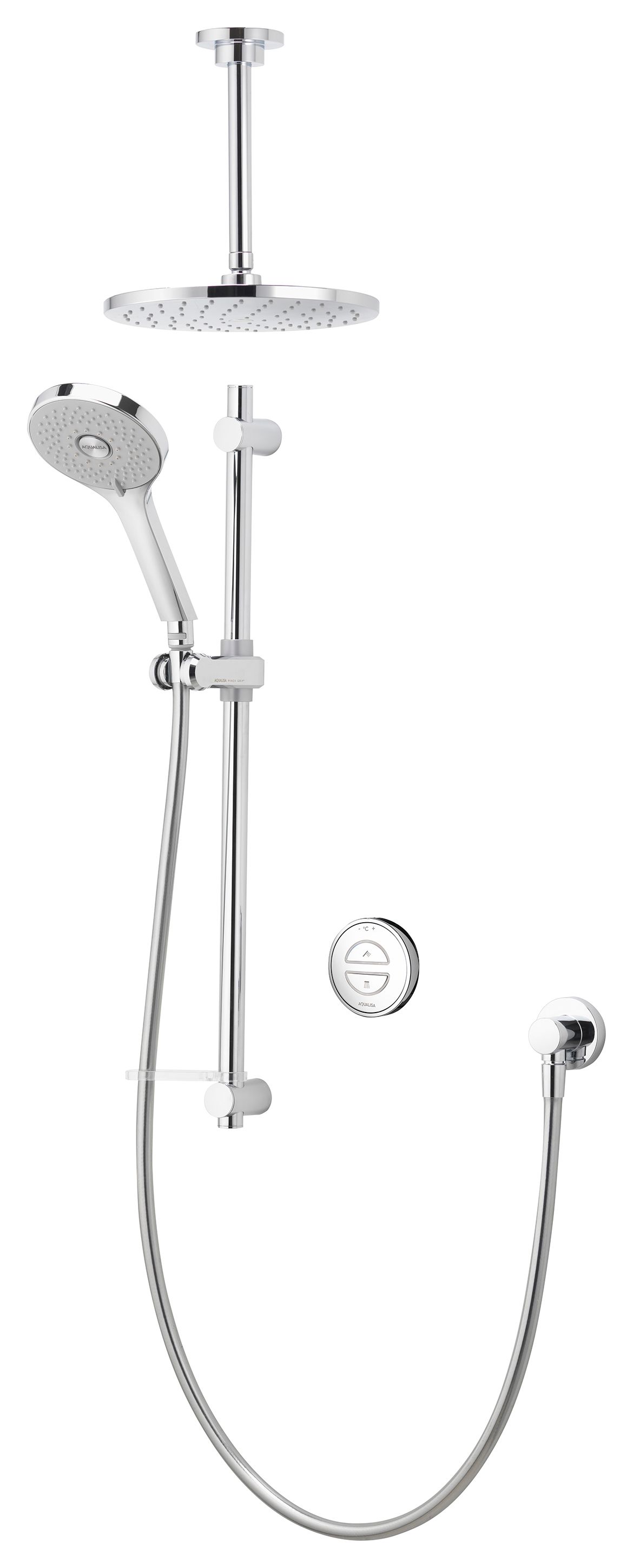 Aqualisa Unity Q Smart Divert Concealed High Pressure Combi Shower with Adjustable & Fixed Ceiling Head