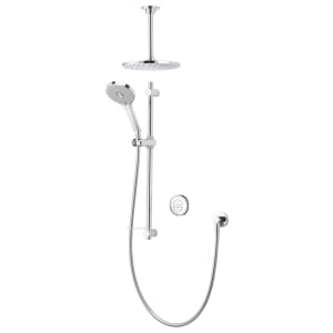 Aqualisa Unity Q Smart Divert Concealed Gravity Pumped Shower with Adjustable & Ceiling Fixed Shower Head