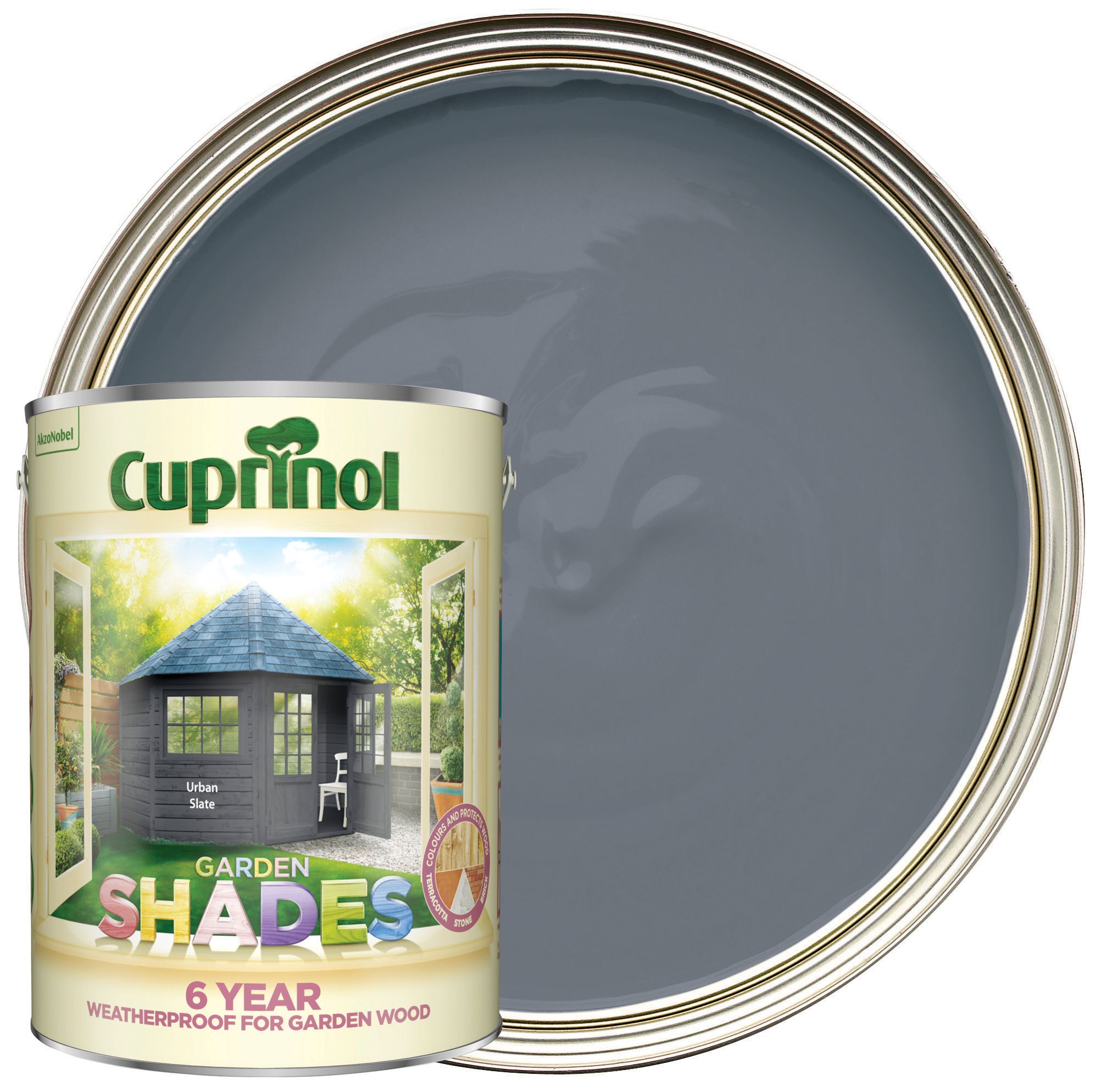 Cuprinol Garden Shades Matt Wood Treatment - Urban Slate - 5L