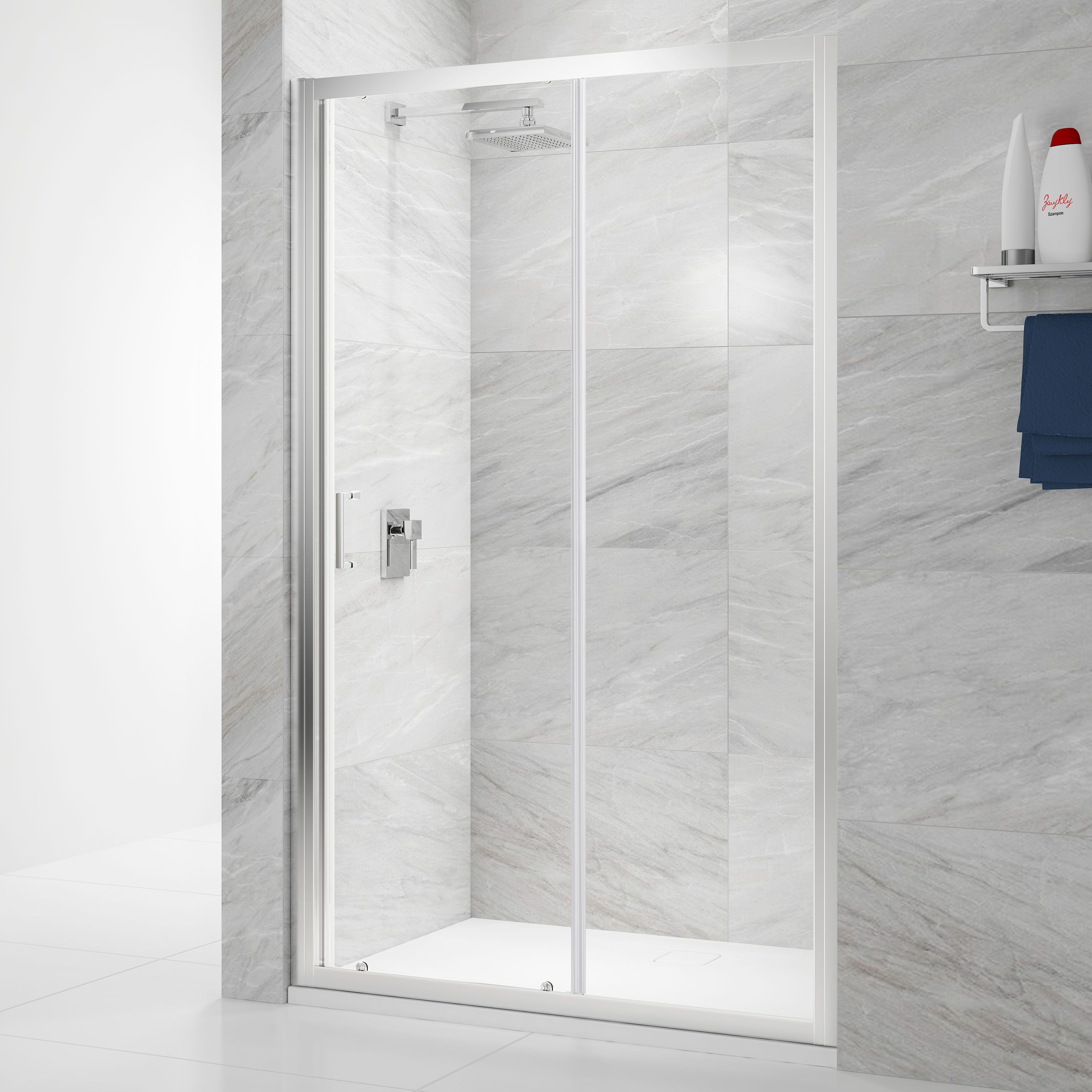 Image of Nexa By Merlyn 6mm Chrome Framed Sliding Shower Door Only - 1900 x 1000mm