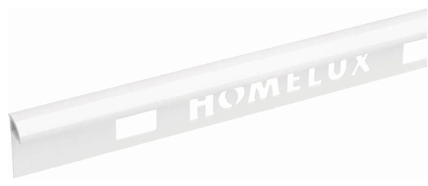 Homelux 10mm PVC Quadrant White Tile Trim - 2.44m