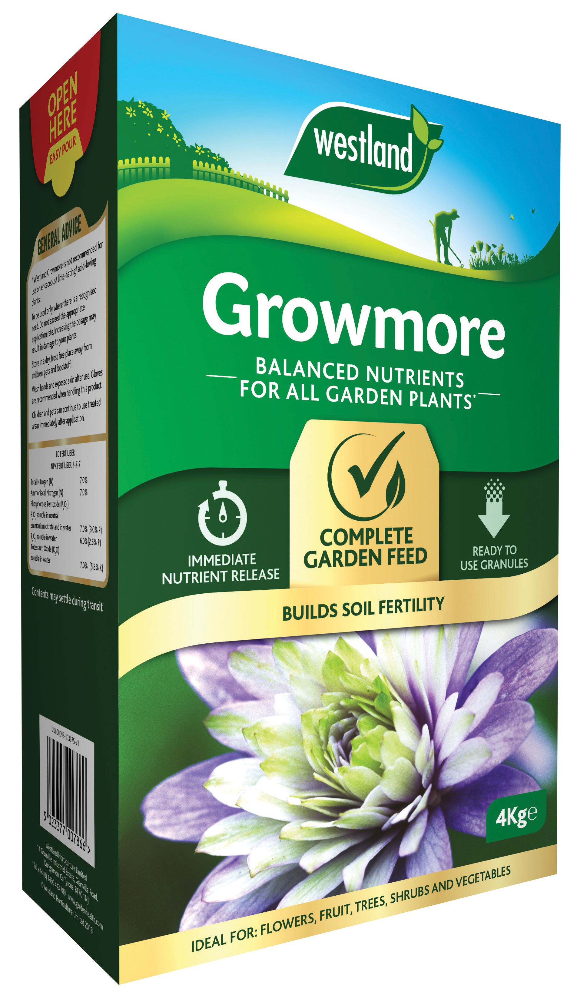 Westland Growmore Garden Fertiliser Box - 4kg