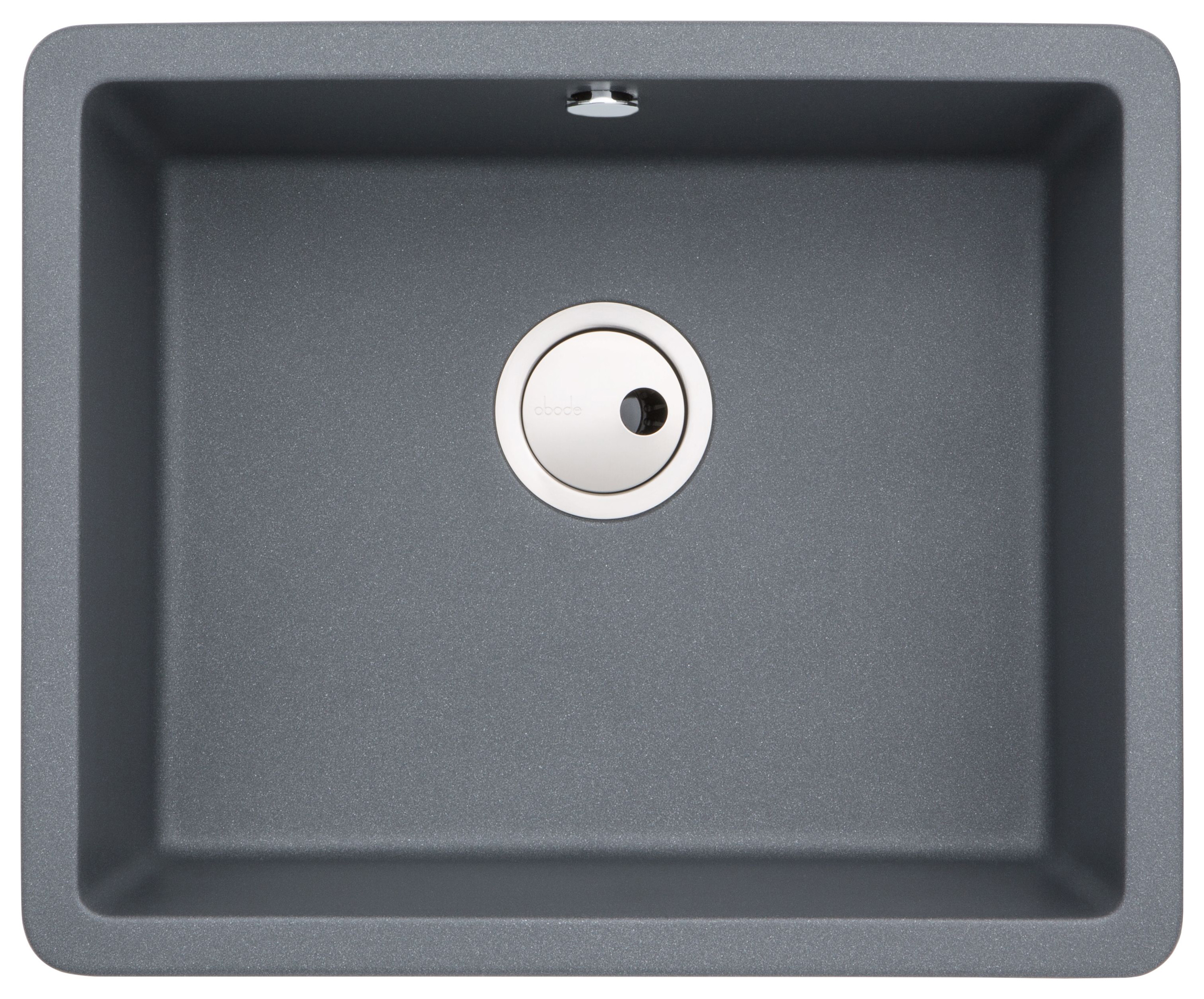 Abode Matrix Square 1 Bowl Under Mount Granite Kitchen Sink - Grey