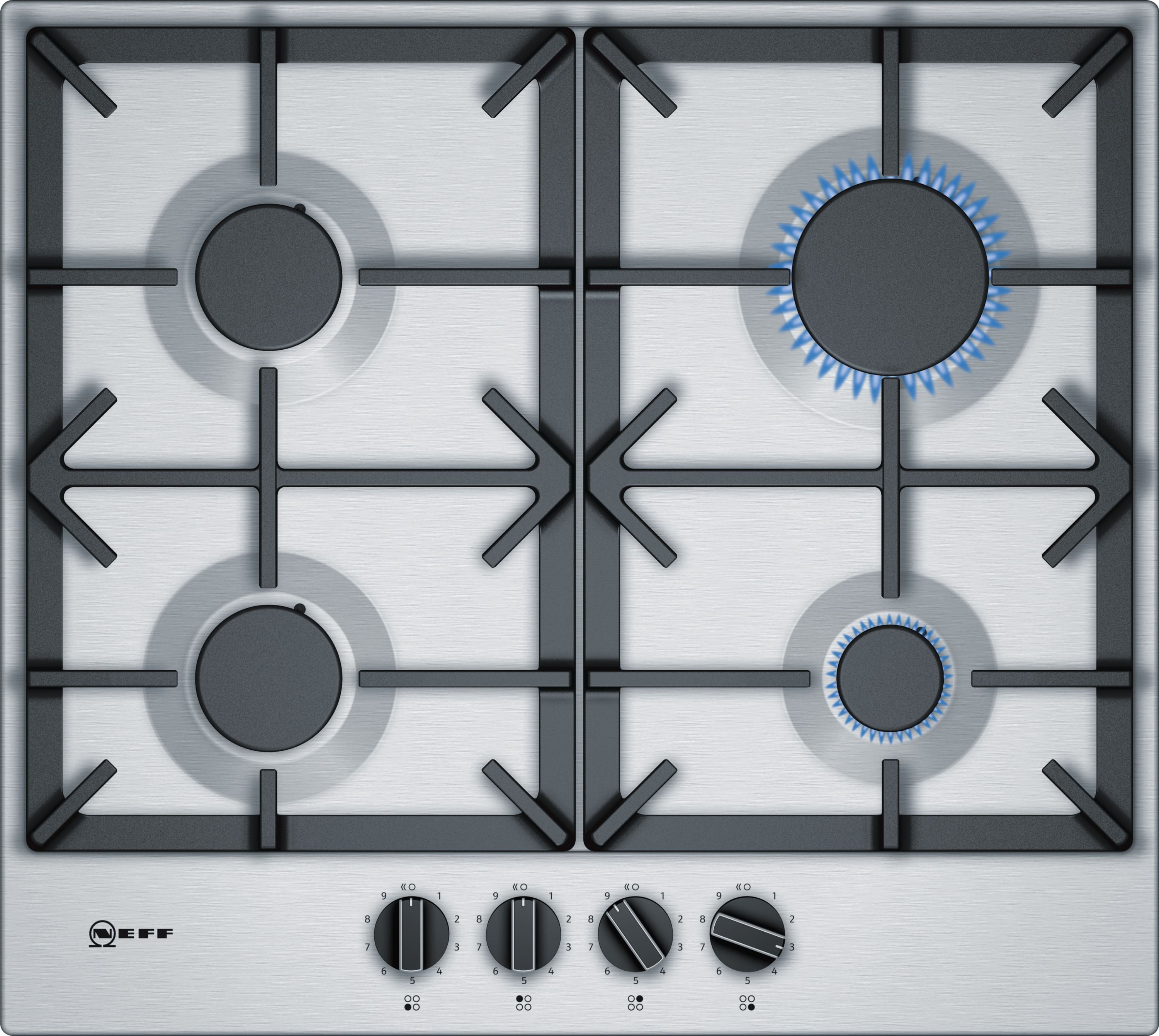 Image of NEFF N70 T26DS49N0 Stainless Steel Gas Hob with Flameselect - 60cm