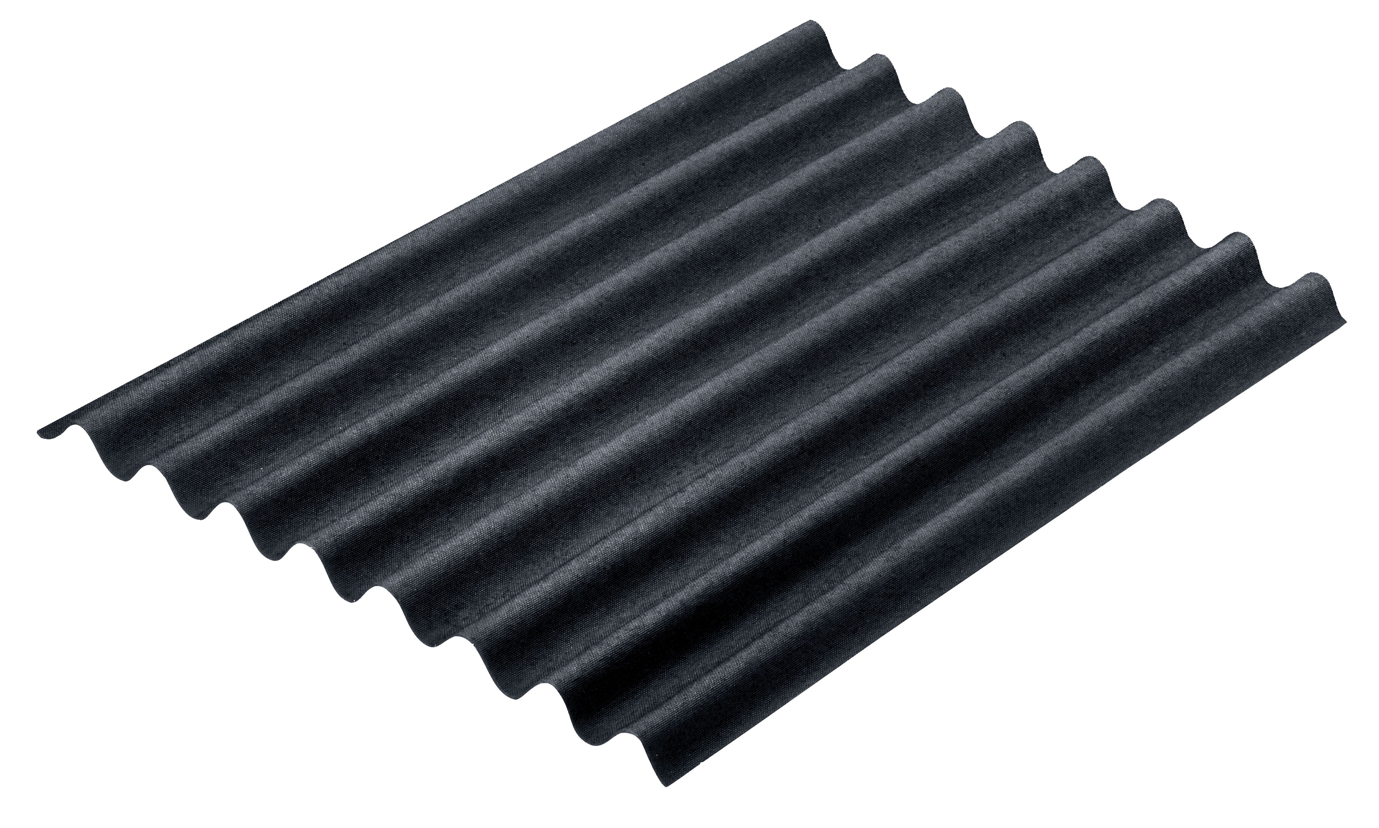 Onduline Easyline Intense Black Bitumen Corrugated Roof Sheet - 760 x 1000 x 2.6mm