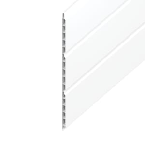 Reveal Skirting PVC Plastic Flat Board White Utility 1.25m Length 125mm Soffit
