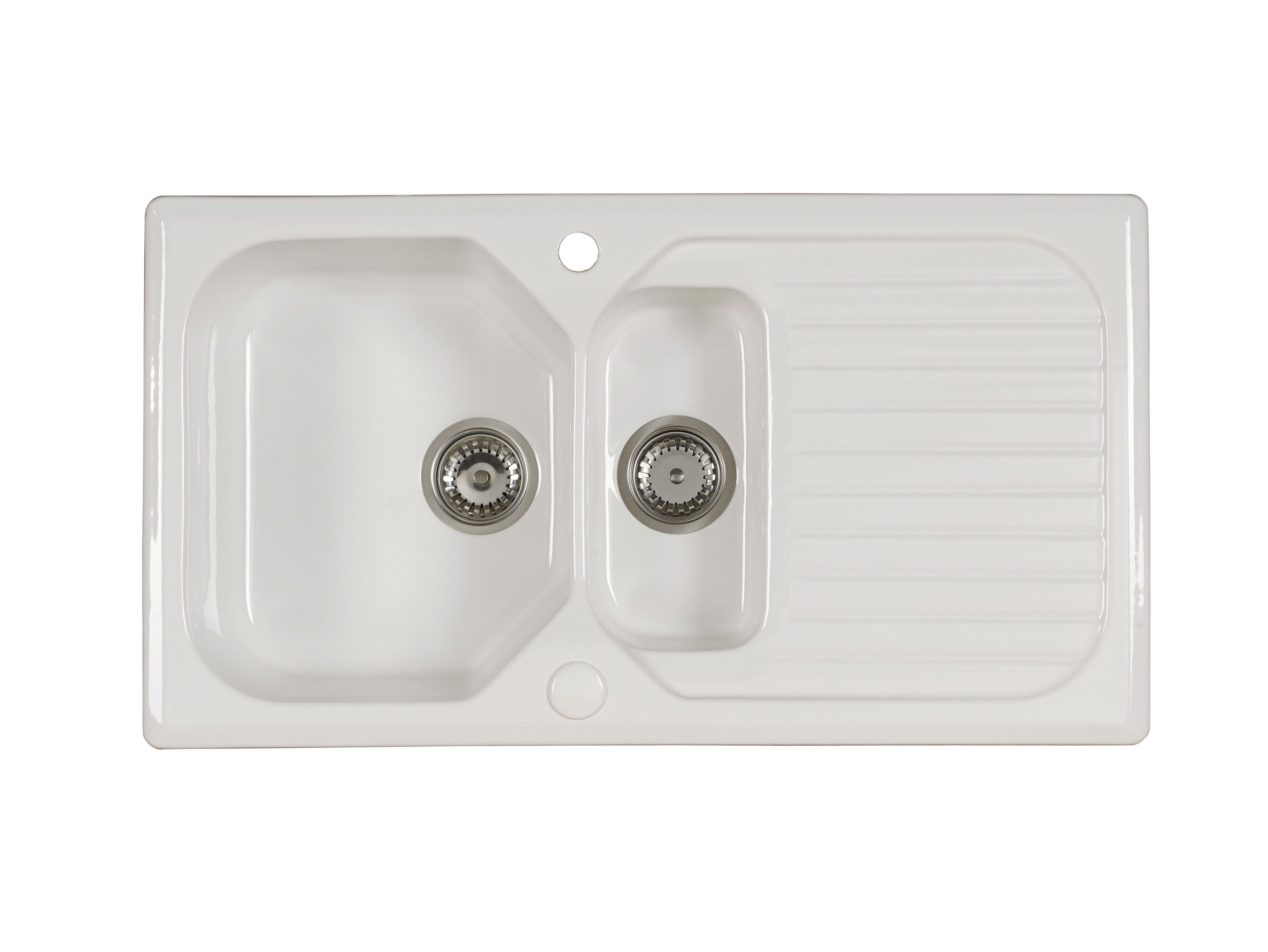 Wickes Garrigue 1.5 Bowl Ceramic Kitchen Sink -