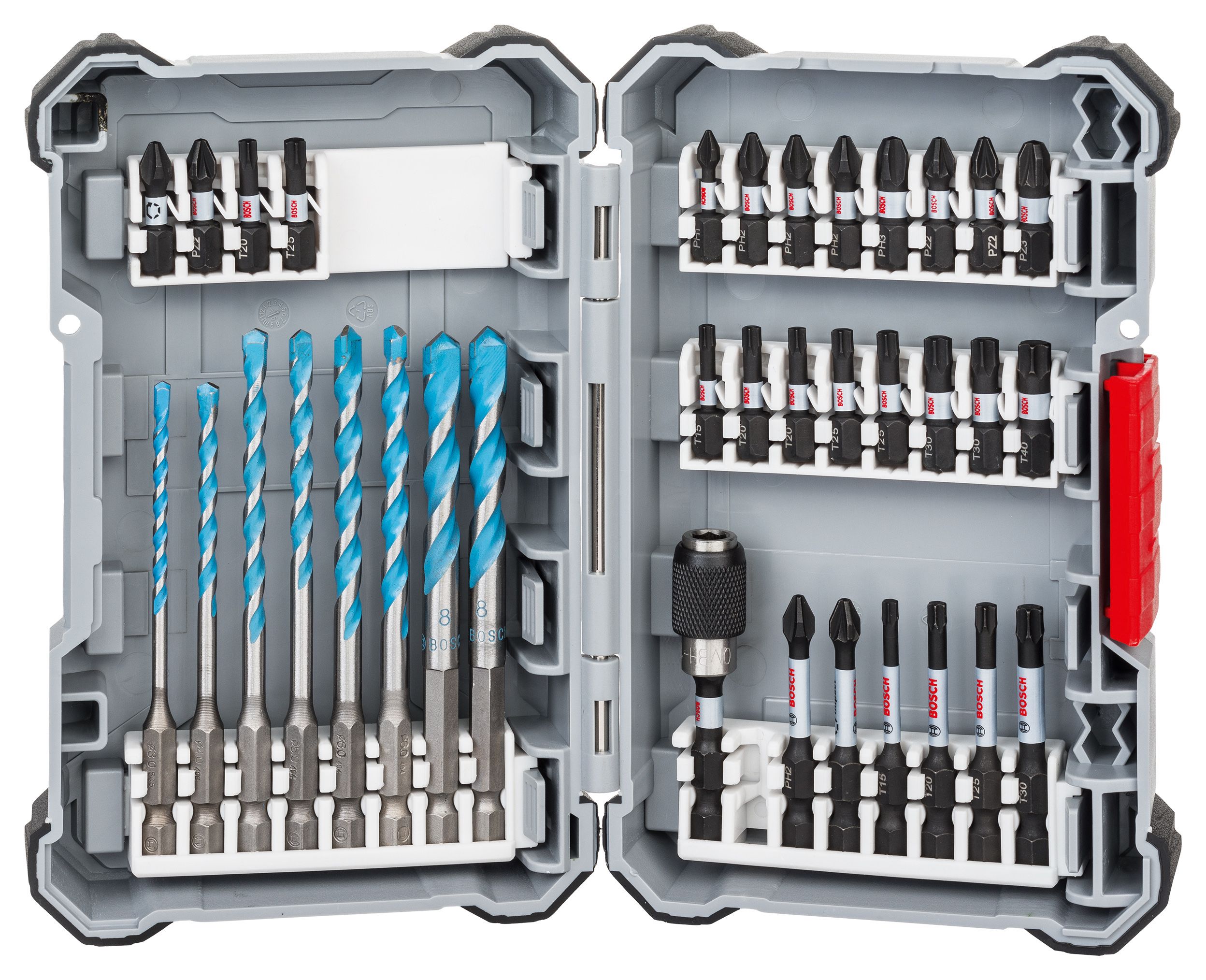 Image of Bosch 2608577147 Case L 35 Piece Multi Construction Drill & Screwdriver Bit Set