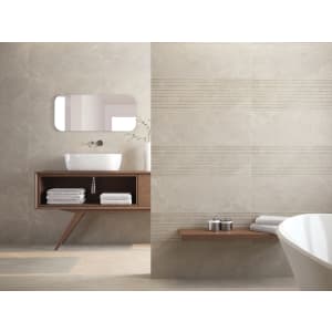 Wickes Boutique Paloma Grey Structure Ceramic Wall Tile - 900 x 300mm