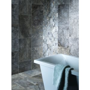Boutique Anatolian Grey Honed & Filled Travertine Wall & Floor Tile 610 x 406mm