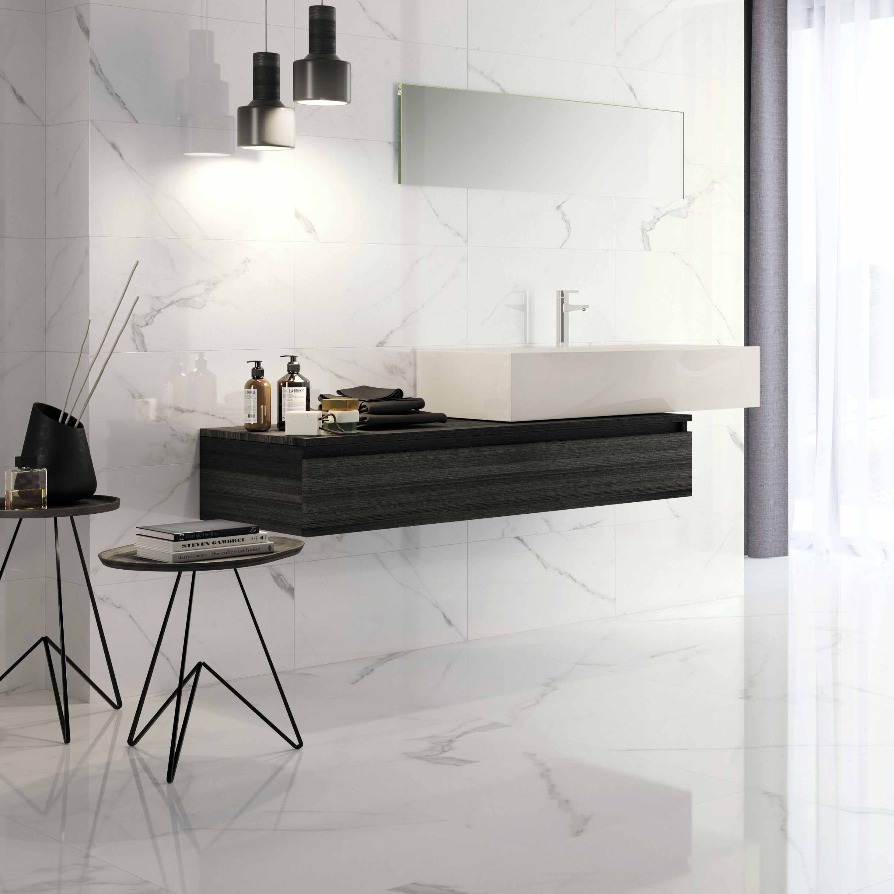 Image of Wickes Boutique Palmas Glazed Porcelain Wall & Floor Tile - 600 x 600mm