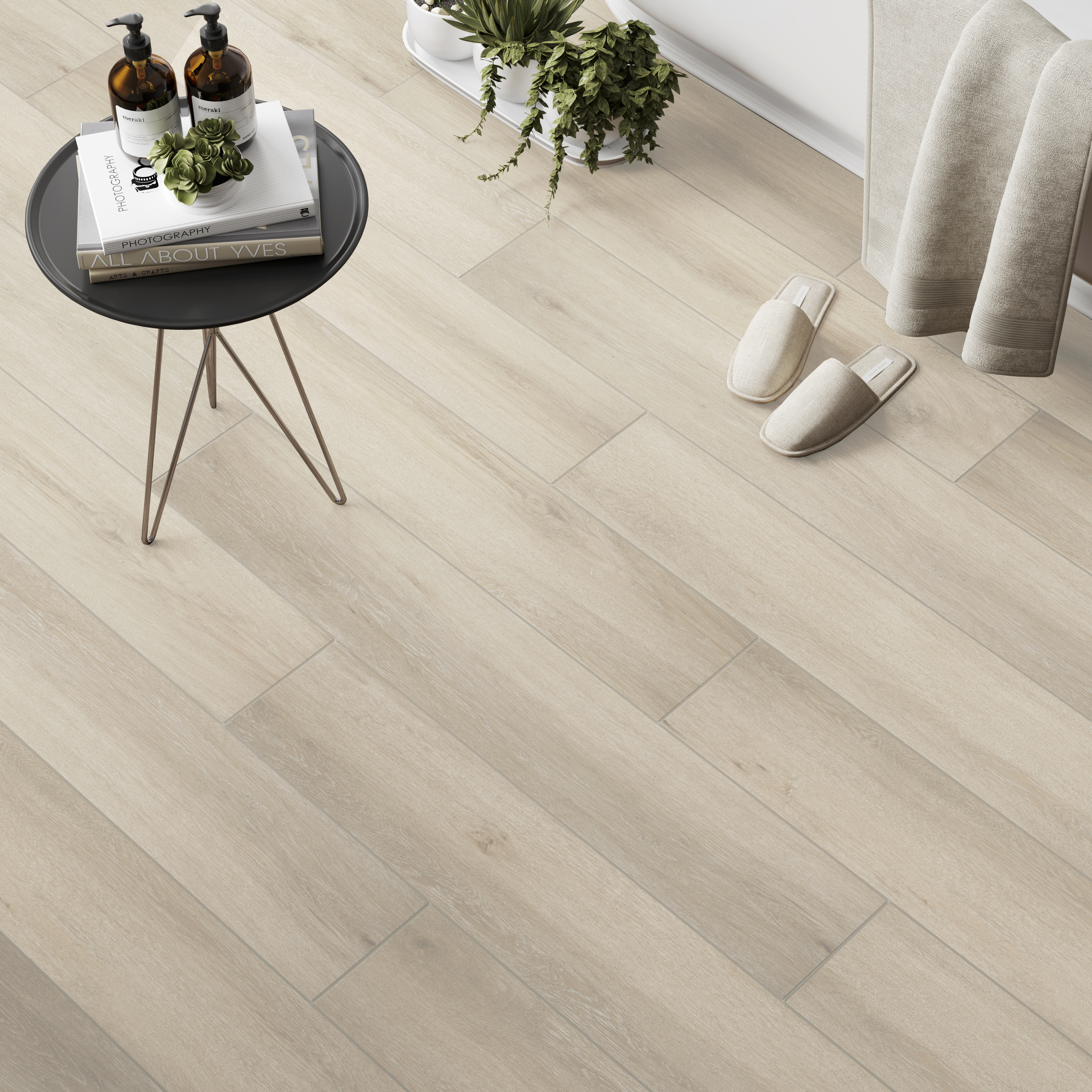 Image of Wickes Boutique Maryland Birch Glazed Porcelain Wood Effect Wall & Floor Tile - 1140 x 200mm