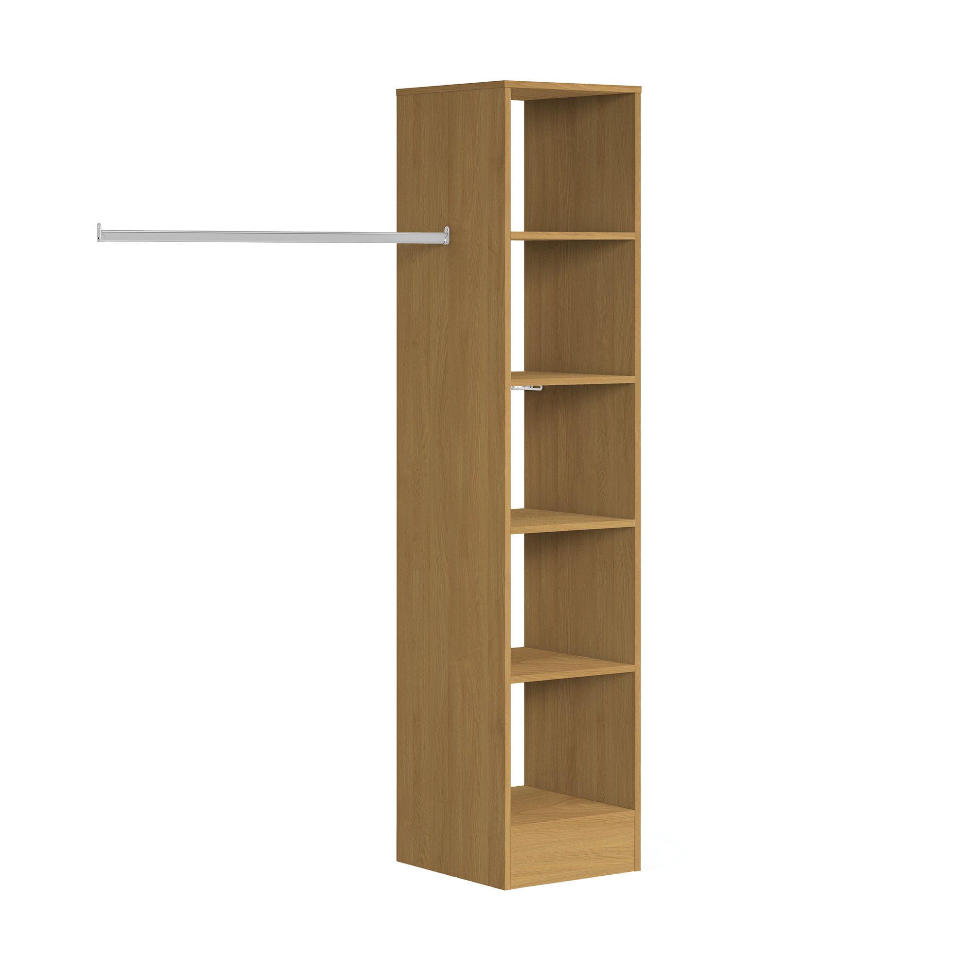 Spacepro Wardrobe Storage Kit Tower Unit - Oak