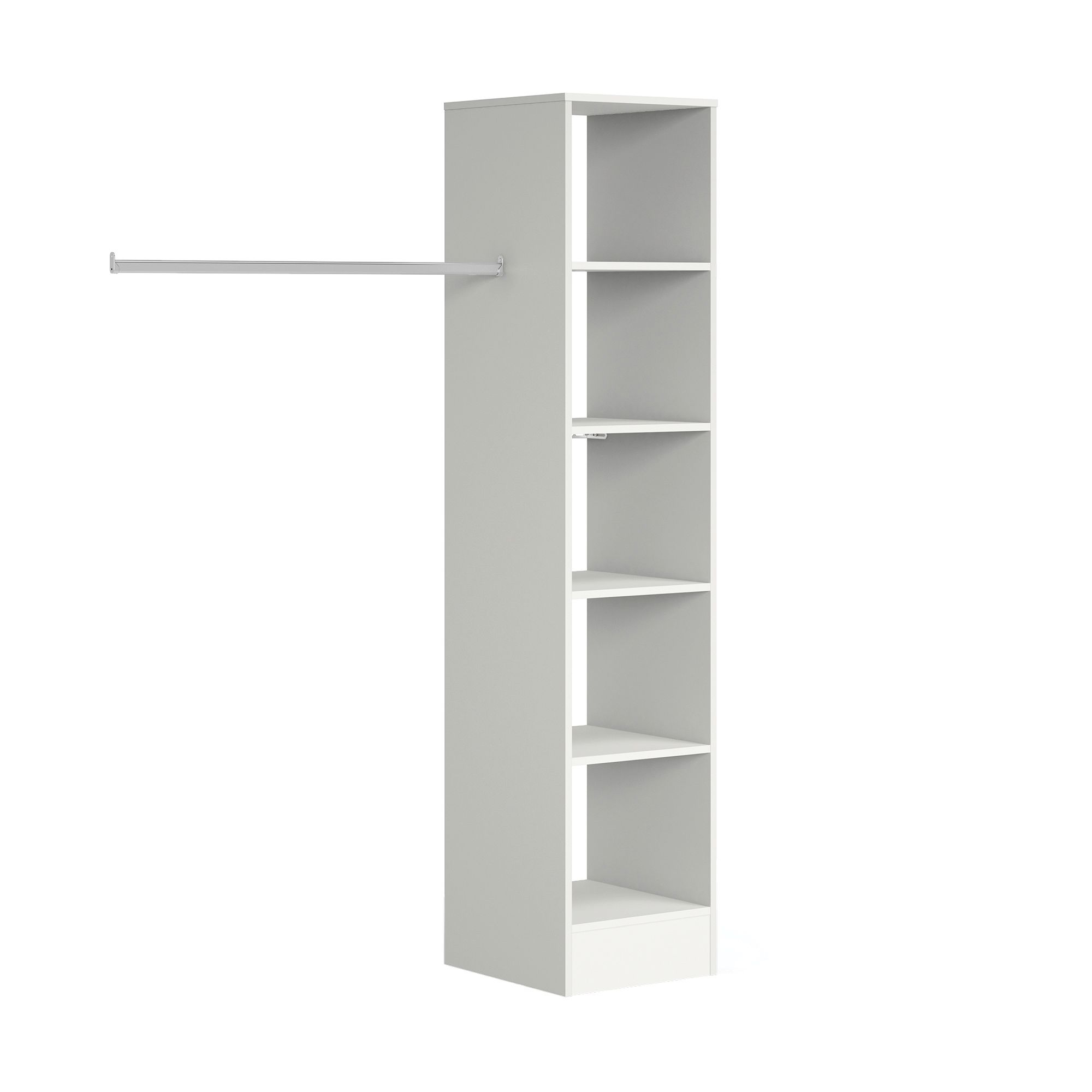 Spacepro Wardrobe Storage Kit Tower Unit - White