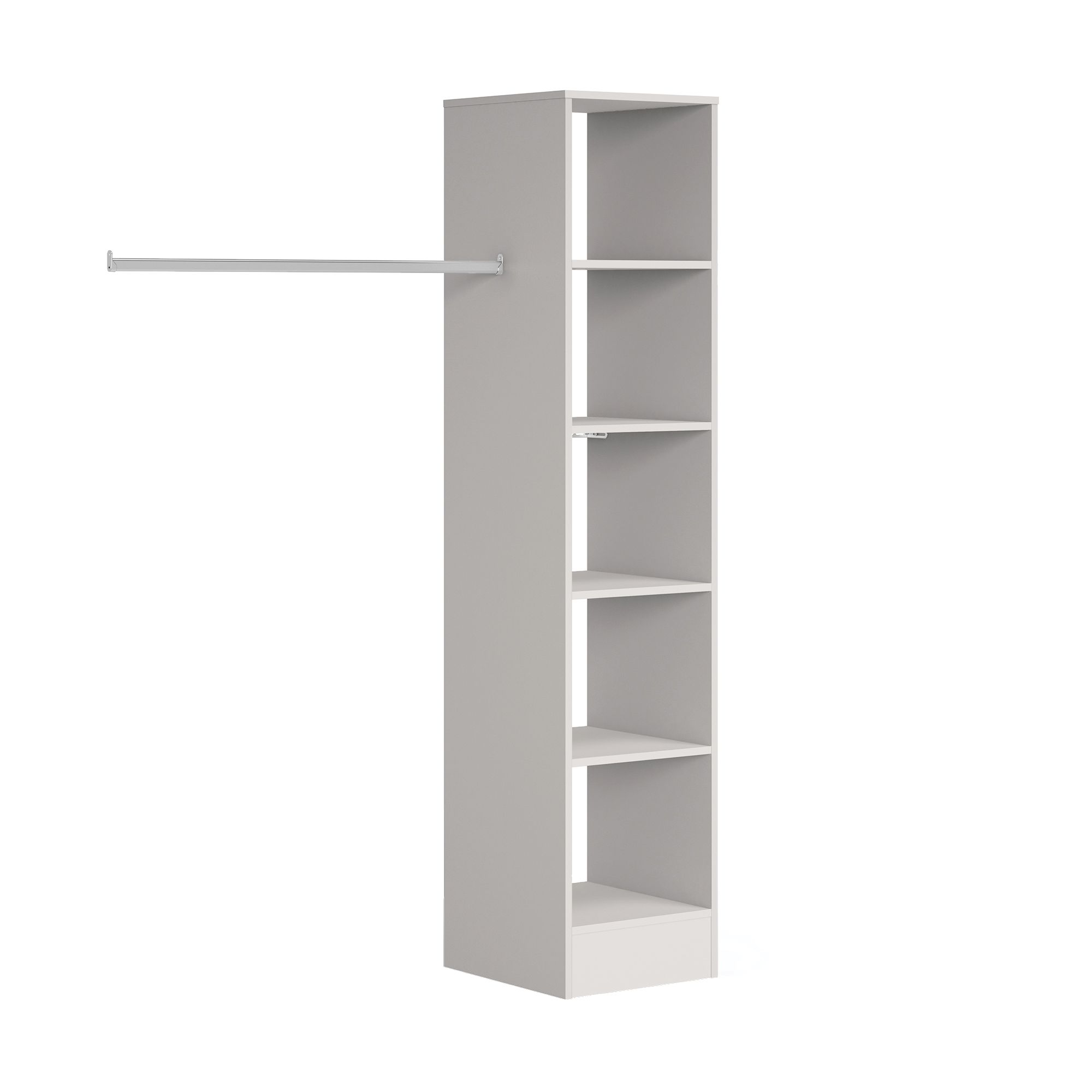 Spacepro Wardrobe Storage Kit Tower Unit - Cashmere