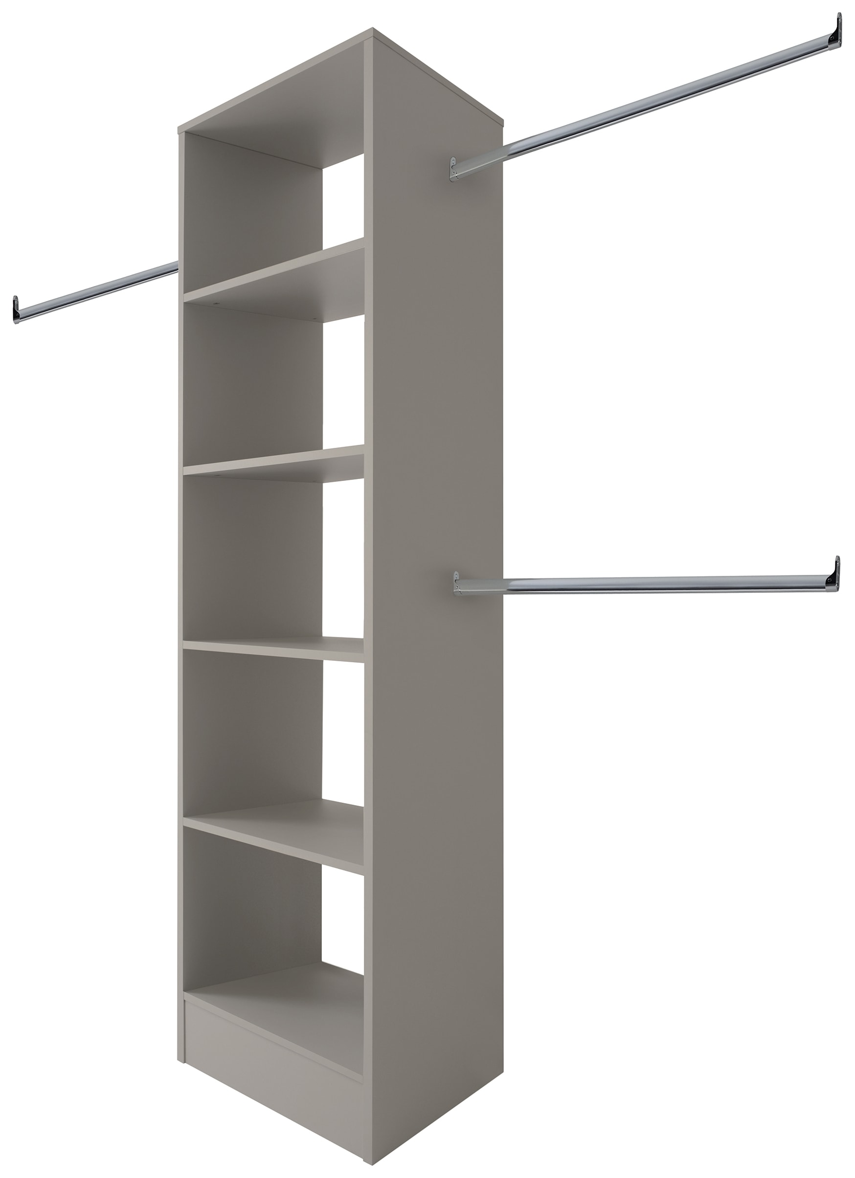 Spacepro Wardrobe Storage Kit Tower Unit Stone Grey 600mm Wickes.co.uk