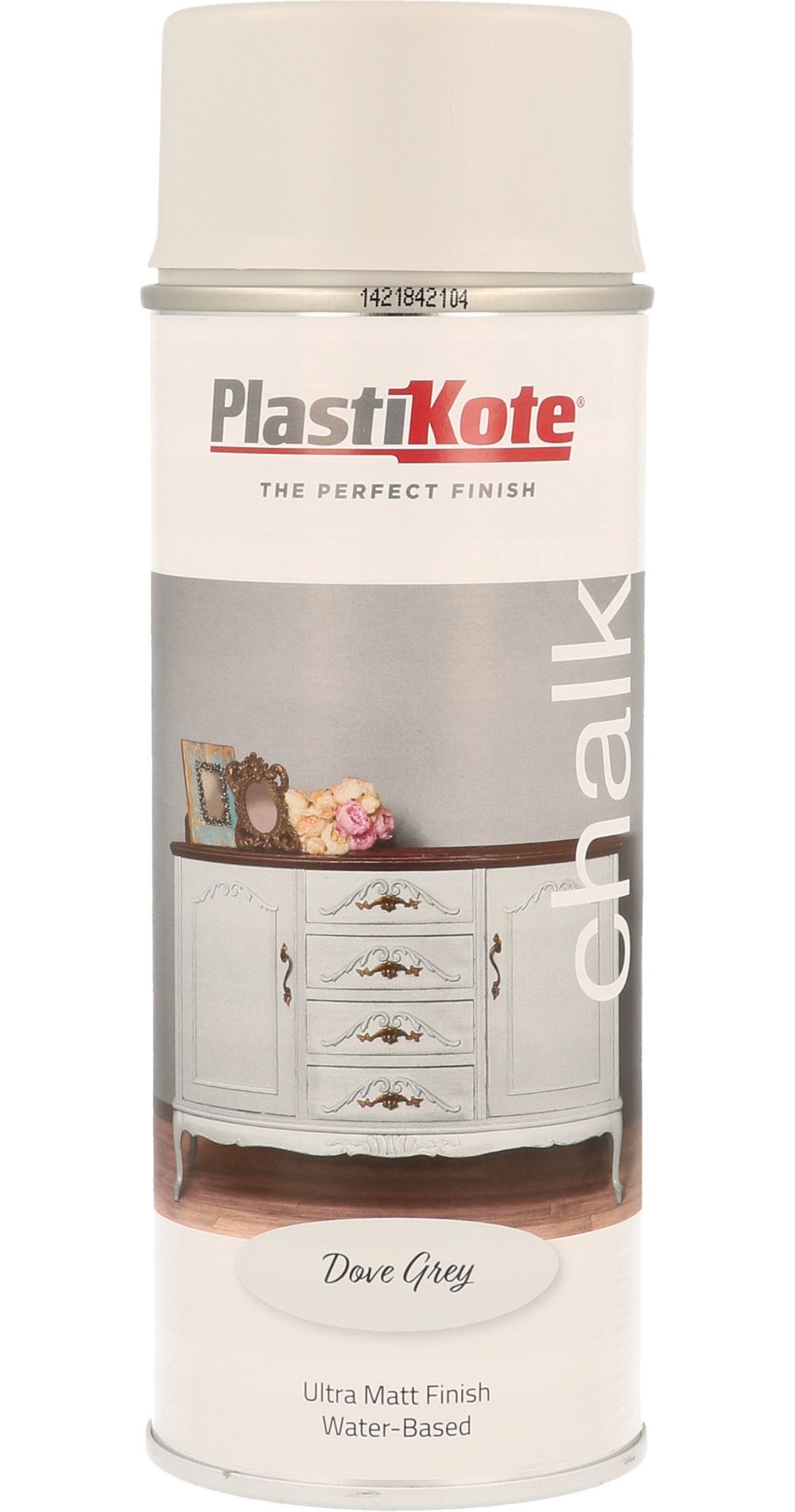 Plastikote Chalk Finish Spray Paint - Dove Grey - 400ml