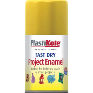 Plastikote Fast Dry Enamel Aerosol Spray - Buttercup Yellow 100ml
