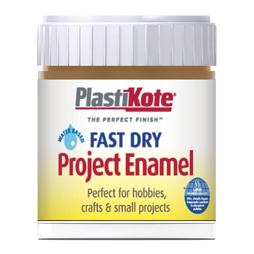 Image of Plastikote Fast Dry Brush On Enamel - Nut Brown 59ml