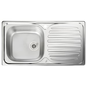 Leisure Euroline 1 Bowl Kitchen Sink - Stainless Steel