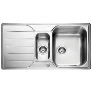 Leisure Albion 1.5 Bowl Reversible Stainless Steel Kitchen Sink
