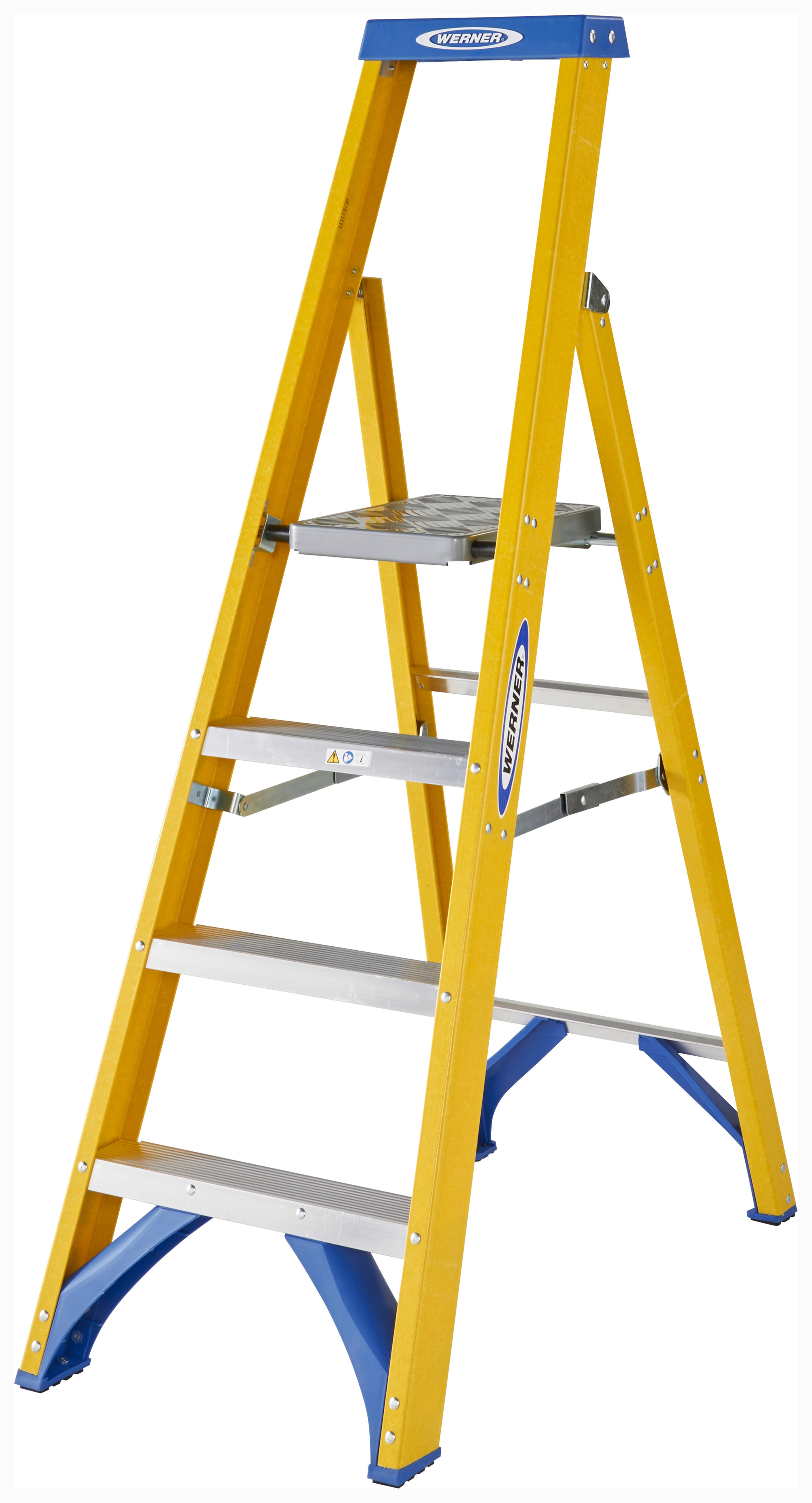 Werner 4 Tread Fibreglass Platform Stepladder