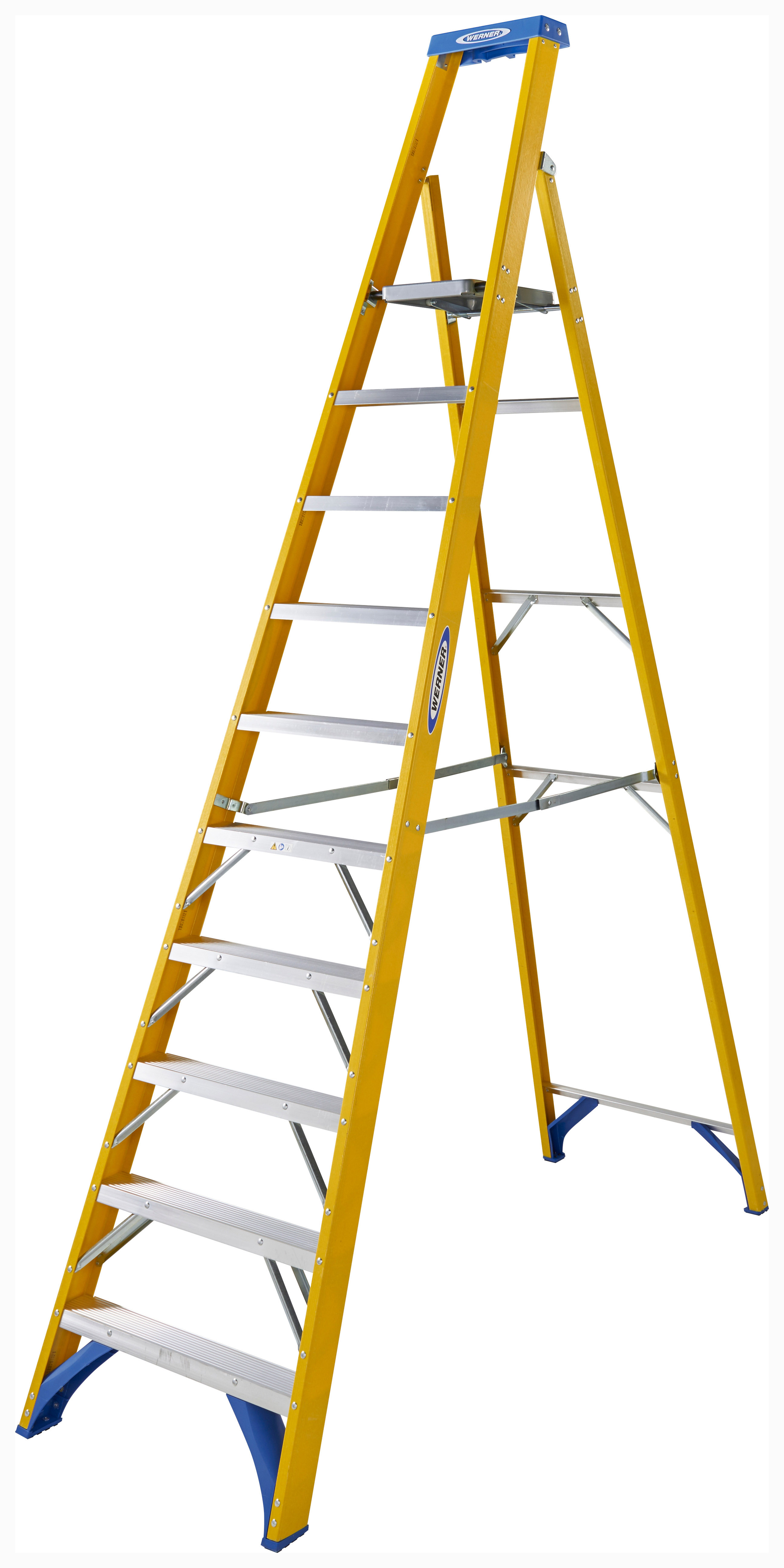 Werner 10 Tread Fibreglass Platform Stepladder