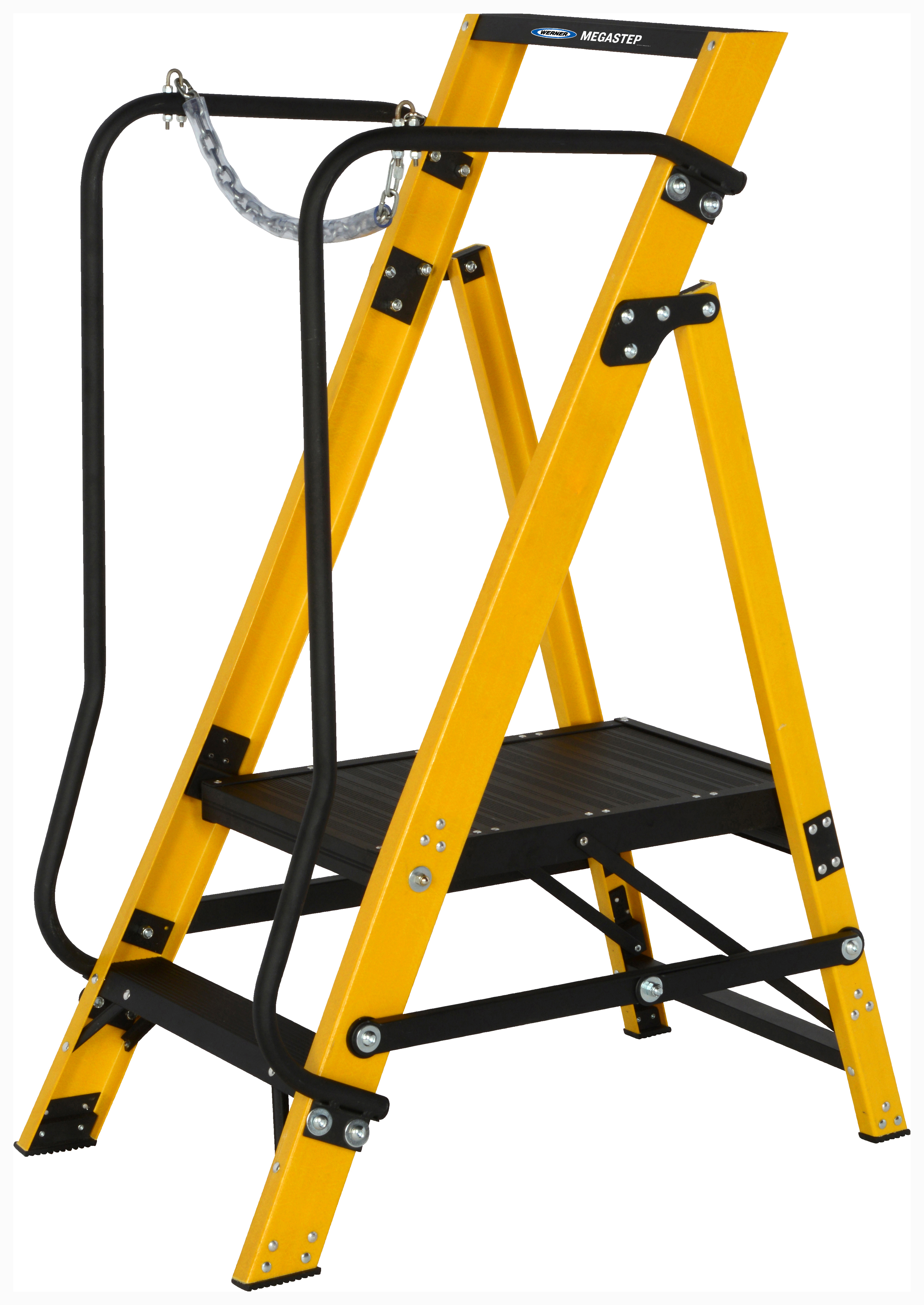 Werner Megastep 2 Tread Fibreglass Platform Stepladder